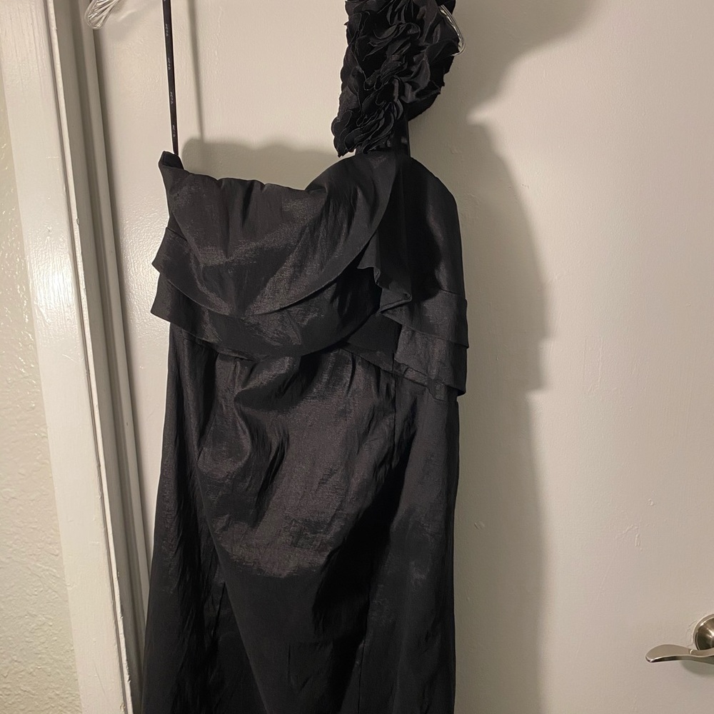 Snap black cocktail dress 1 shoulder size 18